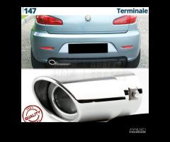 TERMINALE di Scarico ALFA ROMEO 147 Cromato Ovale