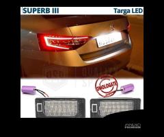 Luci TARGA LED per Skoda SUPERB 3 PLACCHETTE 6500K