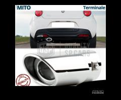 TERMINALE di Scarico ALFA ROMEO MITO Cromato Ovale