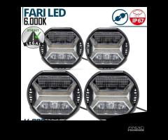 4 Fari Supplementari LED DRL Fuoristrada OMOLOGATI