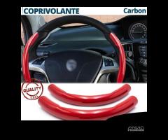 COPRIVOLANTE per LANCIA in FIBRA CARBONIO Rosso