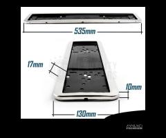 Portatarga Cromato per Mitsubishi in Acciaio INOX - 6