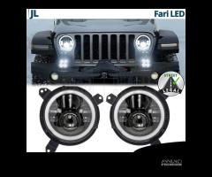 FARI FULL LED Per JEEP WRANGLER JL Angel Eyes 6500