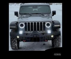 FARI FULL LED Per JEEP WRANGLER JL Angel Eyes 6500 - 6