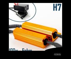 RESISTENZE CANBUS 100W-6 Ohm Kit H7 SPEGNI SPIA