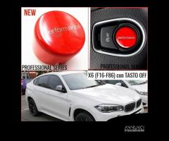 BMW X6 F16 F86 PULSANTE Start PERFORMANCE ROSSO