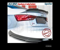 SPOILER Posteriore Audi A3 8V SEDAN Alettone NERO