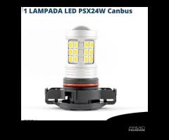 Lampadina LED PSX24W Canbus con Lente 360° Bianca - 6