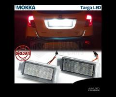 Luci TARGA LED PER OPEL Mokka A Placchette Bianche - 1