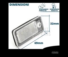 Placchette Luci Targa LED per Audi A8 4H Canbus - 9