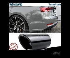 TERMINALE di Scarico AUDI A5 8W6 Acciaio Inox Nero