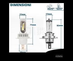 Kit LED H4 Per AUDI 80 100 Luci ANABBA + ABBAGLIA - 6