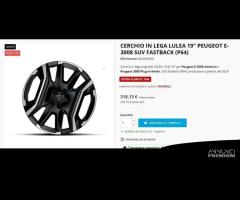 4 cerchi lega peugeot 3008 5008 r19 lt4282 - 2