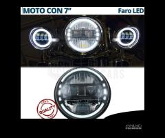 Faro LED Moto Omologato Tondo da 7 Pollici 12.000L