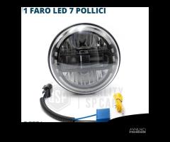 Faro LED Moto Omologato Tondo da 7 Pollici 12.000L