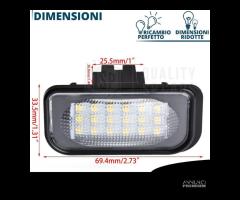 Placchette Luci Targa LED per CHRYSLER CROSSFIRE - 10