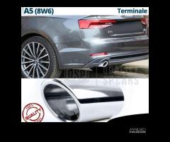 TERMINALE di Scarico per AUDI A5 8W6 Cromato