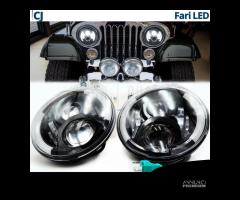 FARI LED Anteriori PER Jeep CJ Angel Eyes 6500K