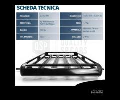 Bagagliera PORTAPACCHI Tetto per Mazda 5 6 SW Nera - 8