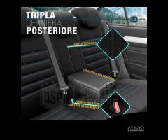 COPRISEDILI per Bmw X4 X5 X6 Tessuto Pelle Blu - 9