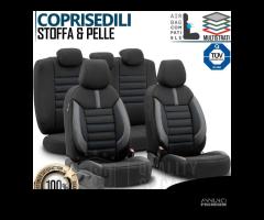 COPRISEDILI per Bmw X4 X5 X6 Tessuto Pelle Blu - 15