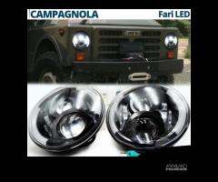 FARI LED 7'' Per FIAT CAMPAGNOLA 6500K Angel Eyes