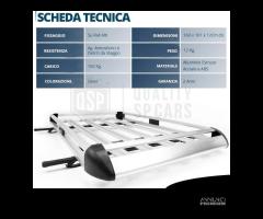 Cestello PORTAPACCHI Tetto per SKODA in ALLUMINIO - 8