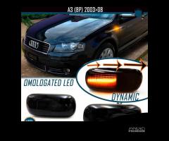 Frecce Laterali LED Dinamiche Nero Fumè AUDI A3 8P