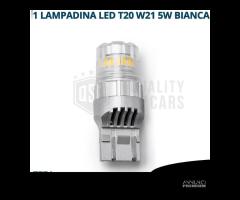 Lampadina LED T20 W21/5W CANbus Luce Bianca 1700LM