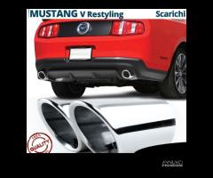 TERMINALI di Scarico FORD Mustang 5 10-14 CROMATI