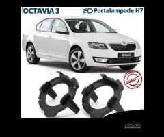 ADATTATORI montaggio KIT LED H7 Skoda Octavia 2012