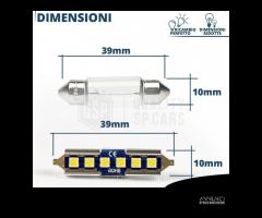 Lampadina LED SILURO 39mm C5W Luce Bianca Potente