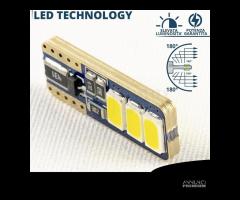 2 Lampadine LED T10 W5W CANbus Luce Bianca POTENTE - 7