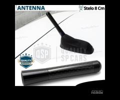 ANTENNA CORTA 8 CM per SKODA in FIBRA DI CARBONIO