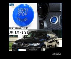 Tasto accensione blu start Bmw serie X6 E71 E72