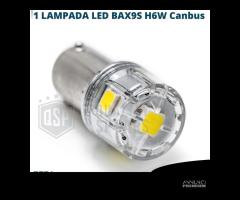 Lampadina LED BAX9S H6W Luce Bianca NO Error