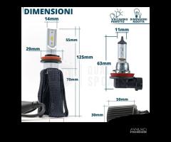 KIT Trasformazione Lampade FULL LED H9 6500K 8000L - 11