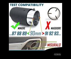 2 TERMINALI di Scarico Auto in Fibra di Carbonio