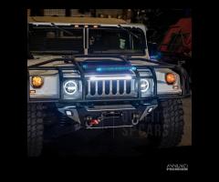 FARI Full LED Per HUMMER H1 H2 Angel Eyes OMOLOGAT - 8