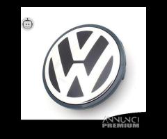 4 coppette volkswagen polo cromo nero cp28