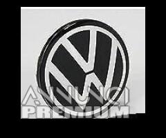 4 coppette volkswagen polo cromo nero cp36