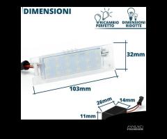 Luci Targa LED FIAT CINQUECENTO 91-98 Placchette - 9