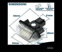 Luci Targa LED per PEUGEOT CANbus Placchette 18Led - 10