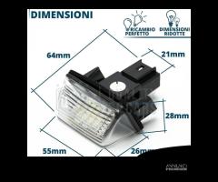 Luci TARGA LED per PEUGEOT 307 Placchette CANbus - 10