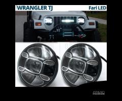 FARI LED 7 Pollici Per JEEP WRANGLER TJ OMOLOGATO