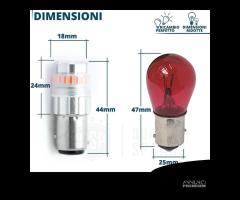 Lampadine LED P21/5W ROSSE Luci Stop + Posizione P