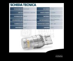 1 Lampadina LED T20 W21W CANbus Luce Bianca 6500K