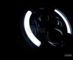 FARI LED 7'' Per JEEP WRANGLER JK 6500K Angel Eyes - 7