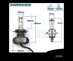 Lampadadina FULL LED H4 Professionale 6500K Canbus - 8