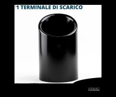 TERMINALE di Scarico Auto in ACCIAIO Nero 69-74